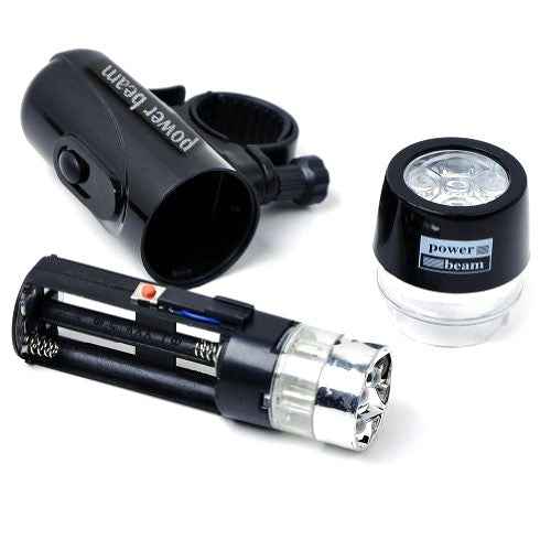 5 LED Water Resistant Bike Bicycle Head Light+ Rear Safety Flashlight