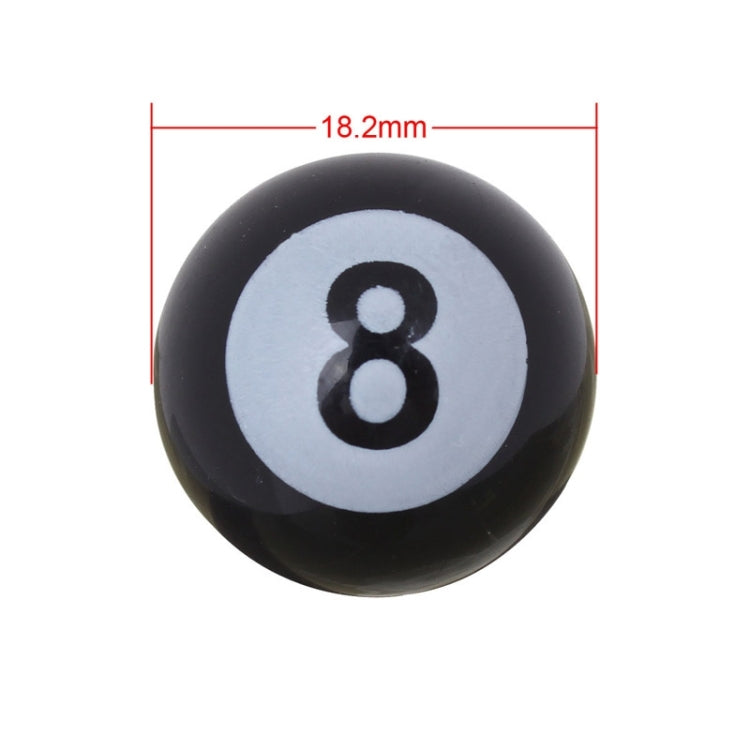 Universal 8mm American Billiards No.8 Ball Style Plastic Car Tire Valve Caps, Pack of 4, No.8 Ball