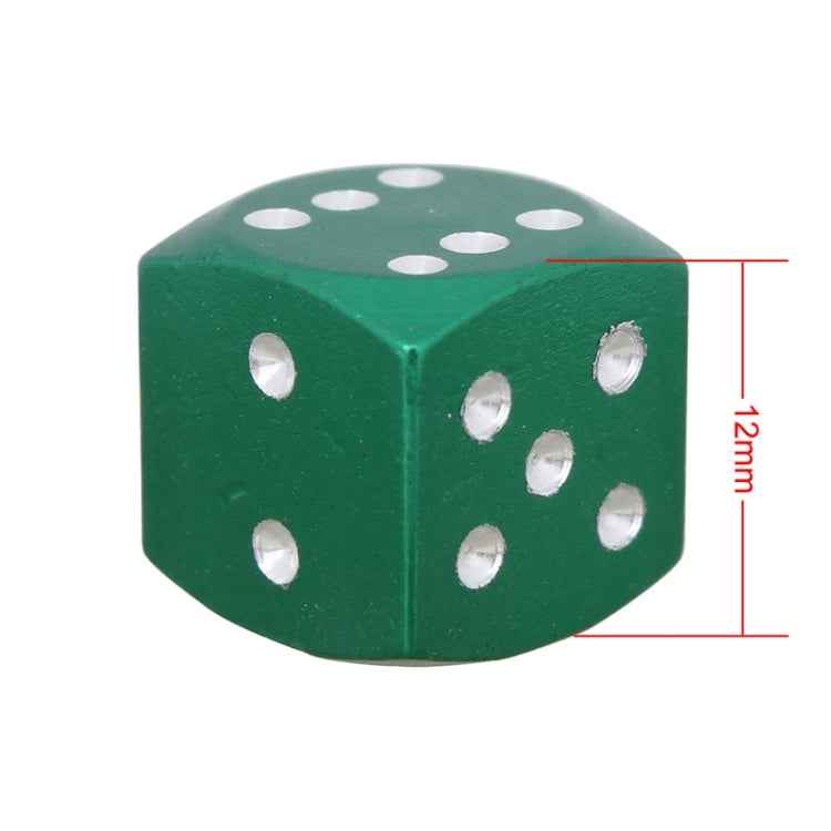 Universal 8mm Dice Style Aluminium Alloy Car Tire Valve Caps, Pack of 4