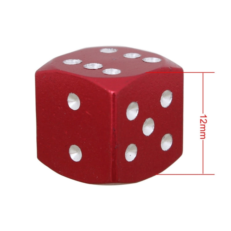 Universal 8mm Dice Style Aluminium Alloy Car Tire Valve Caps, Pack of 4, Dice Shape 5, Dice Style 5, Dice Style  5, Dice Style 4, Dice Style