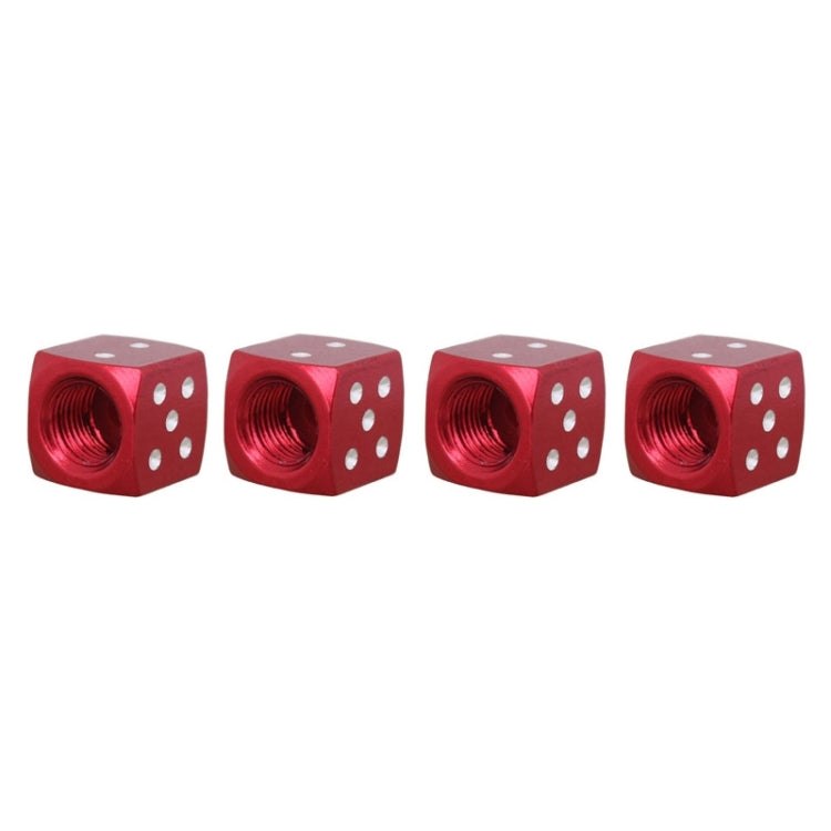 Universal 8mm Dice Style Aluminium Alloy Car Tire Valve Caps, Pack of 4, Dice Shape 5, Dice Style 5, Dice Style  5, Dice Style 4, Dice Style