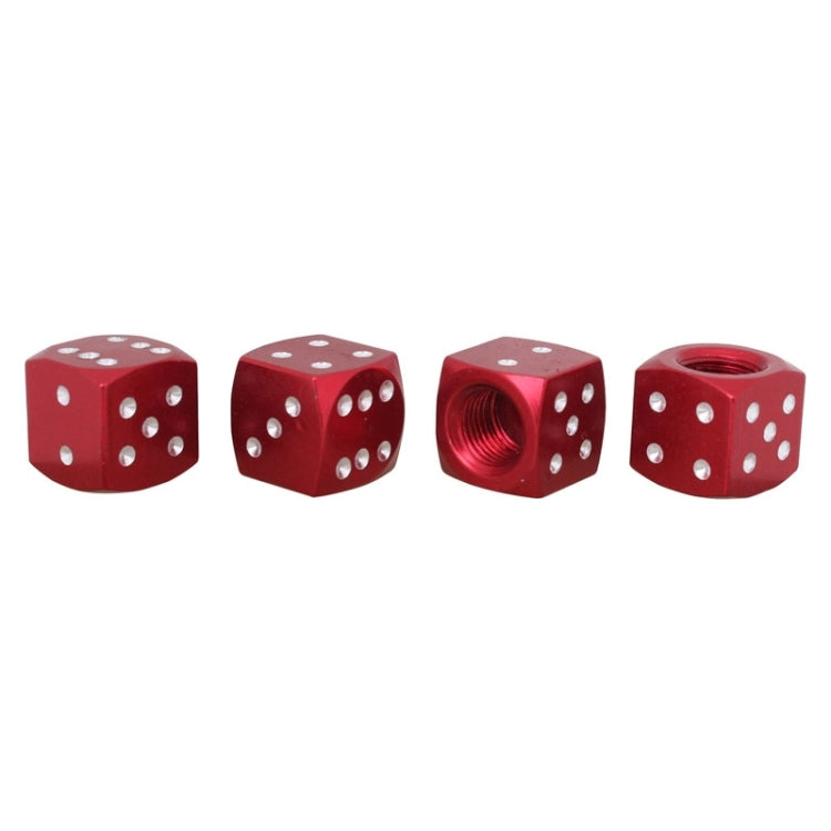 Universal 8mm Dice Style Aluminium Alloy Car Tire Valve Caps, Pack of 4, Dice Shape 5, Dice Style 5, Dice Style  5, Dice Style 4, Dice Style