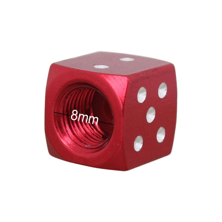 Universal 8mm Dice Style Aluminium Alloy Car Tire Valve Caps, Pack of 4, Dice Shape 5, Dice Style 5, Dice Style  5, Dice Style 4, Dice Style