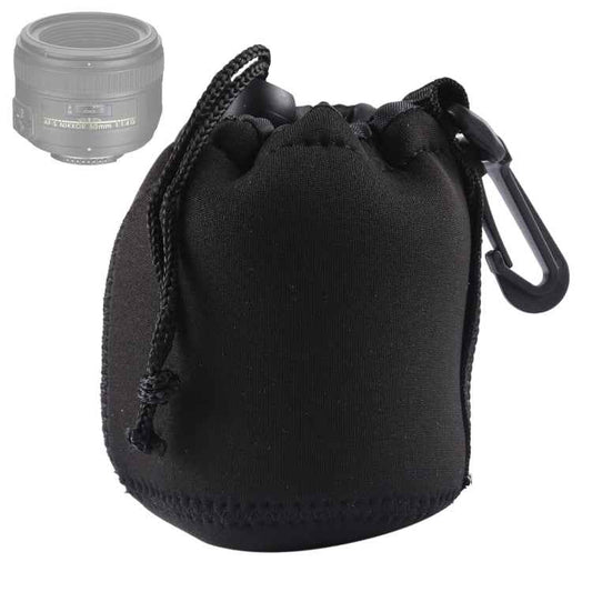 Neoprene SLR Camera Lens Carrying Bag Pouch Bag with Carabiner, Size: 8x10cm