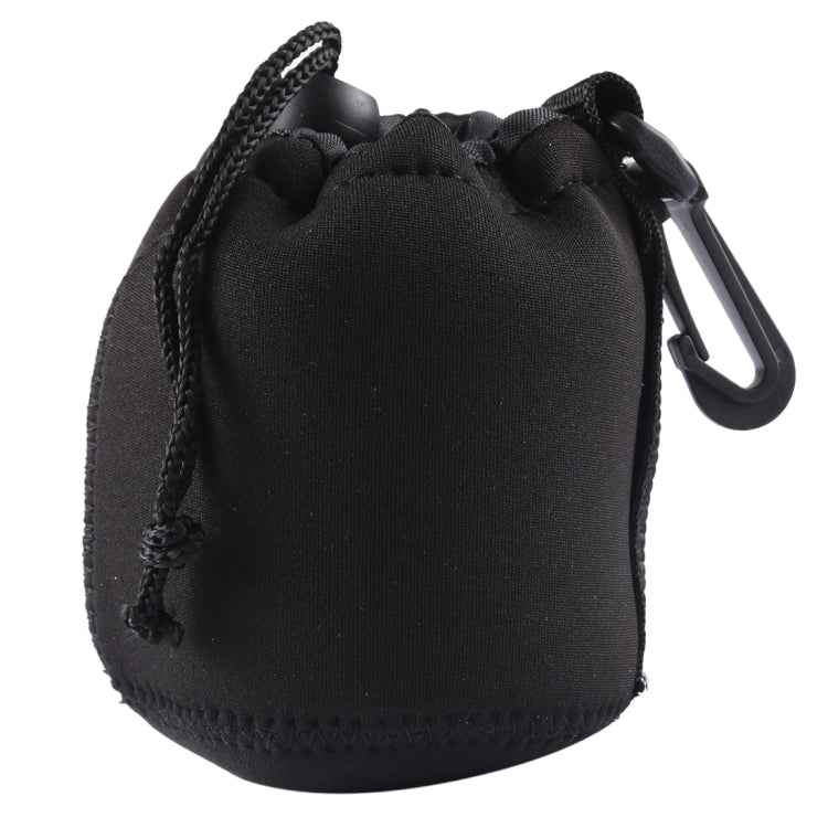 Neoprene SLR Camera Lens Carrying Bag Pouch Bag with Carabiner, Size: 8x10cm