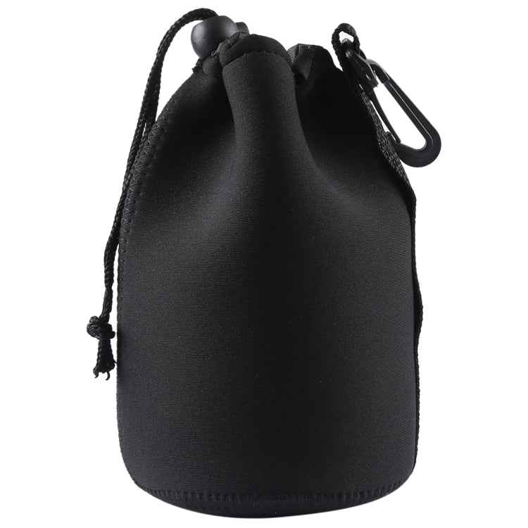 Neoprene SLR Camera Lens Carrying Bag Pouch Bag with Carabiner, Size: 10x18cm