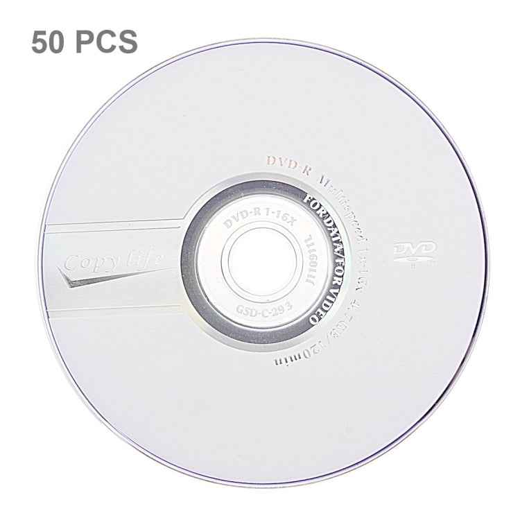 12cm Blank DVD-R, 4.7GB/120mins, Pack of 50