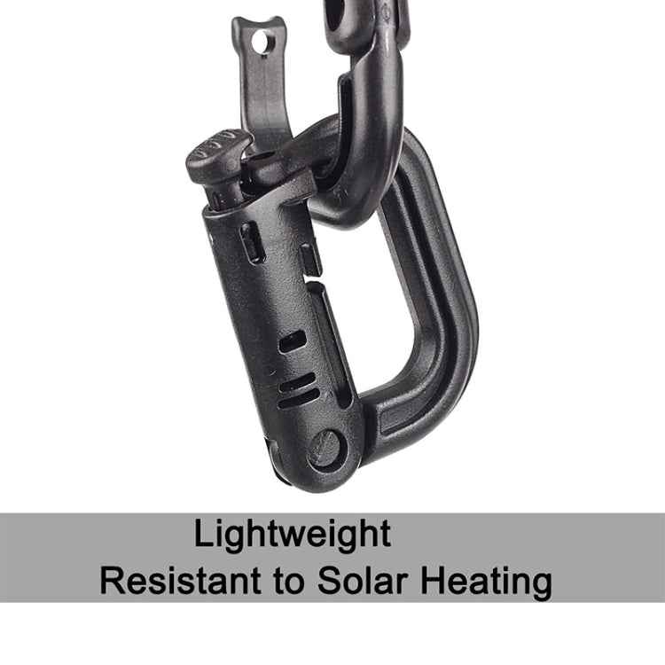 Plastic Portable Carabiner, 4 pcs in One Packaging, The Price is for 4 pcs (Light Grey)