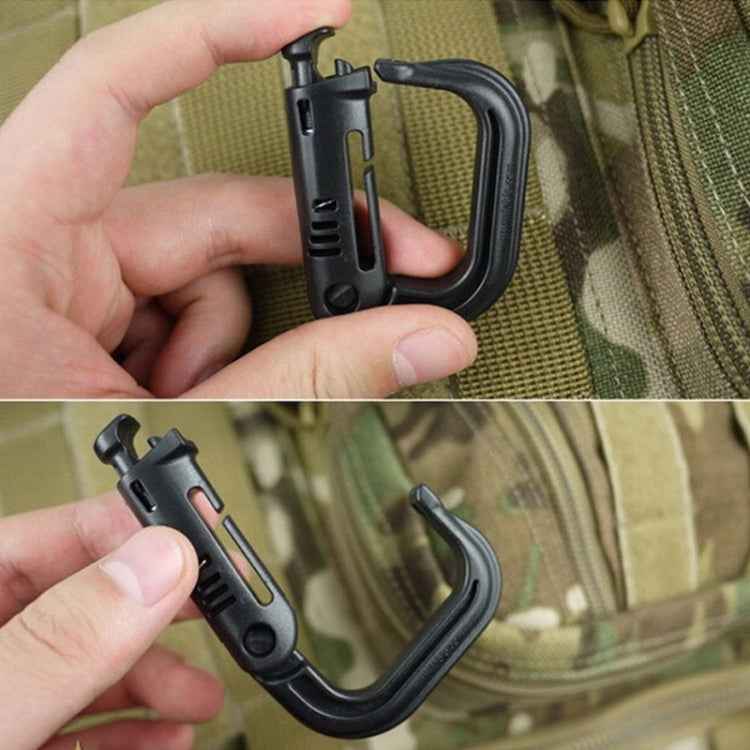Plastic Portable Carabiner, 4 pcs in One Packaging, The Price is for 4 pcs (Light Grey)
