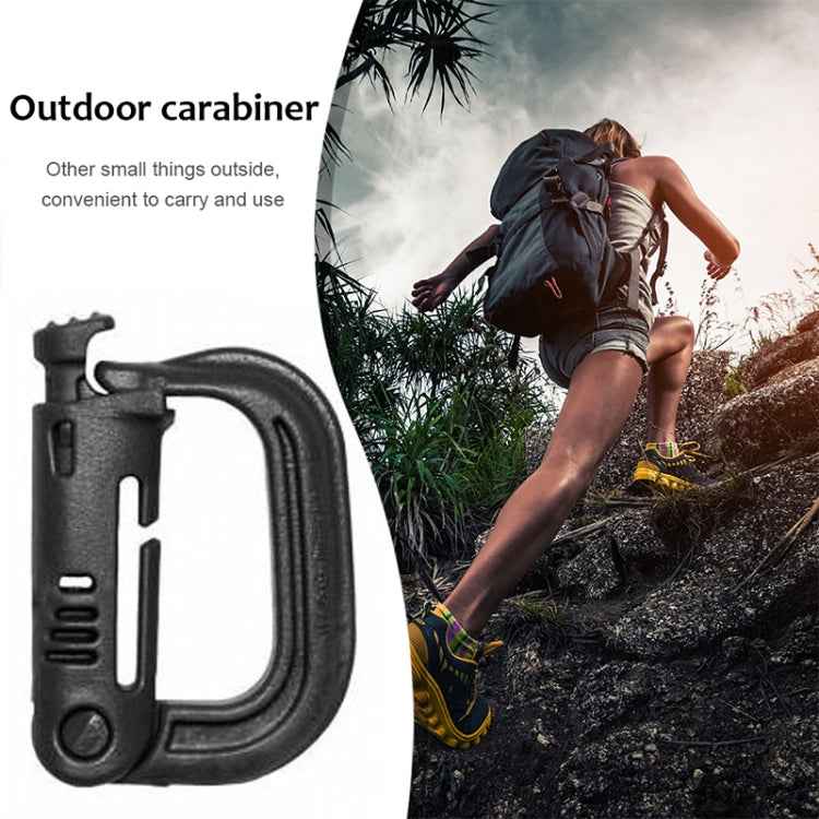 Plastic Portable Carabiner, 4 pcs in One Packaging, The Price is for 4 pcs (Light Grey)