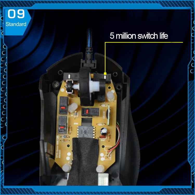 T7 Wired 3 Color Changeable 1200 DPI 1600DPI 2400DPI Gaming USB Optical Mouse