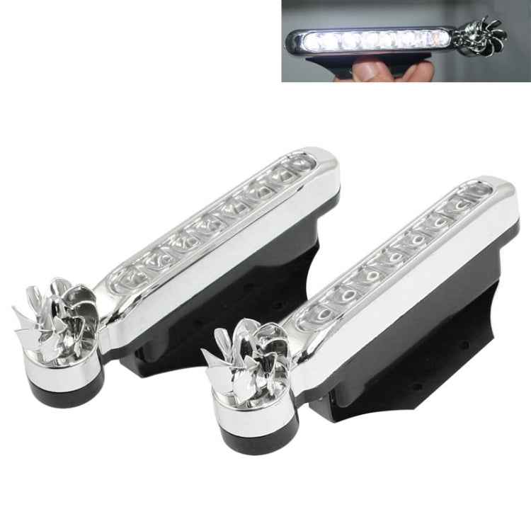 2 PCS 8 LED Bulbs Wind Powered Decorative Car Lights