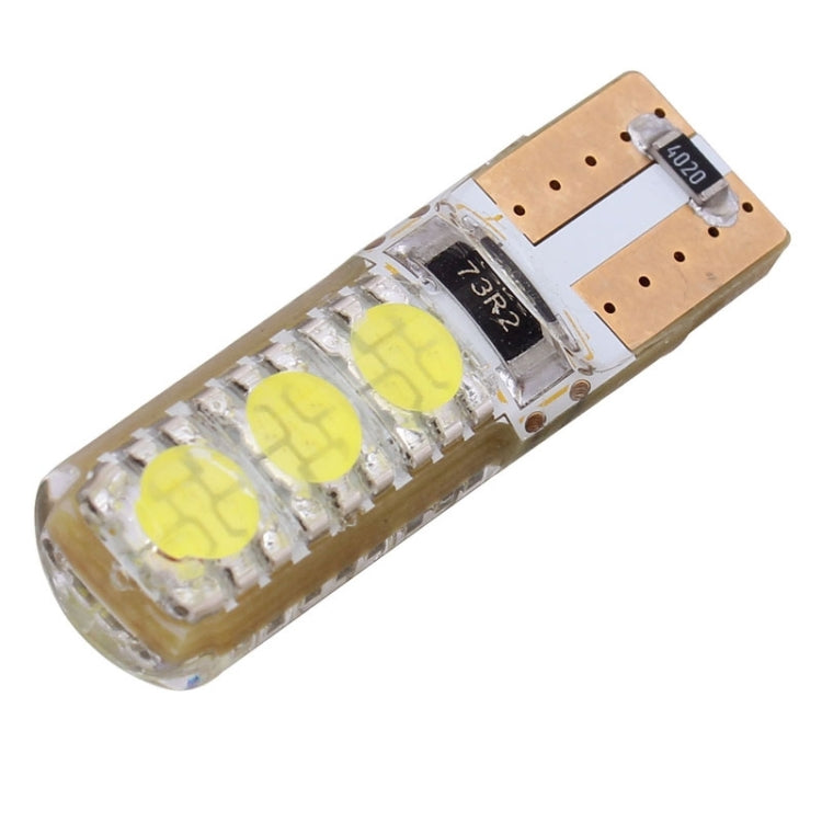 10 PCS T10 3W 300LM Silicone 6 LED SMD 5050 Car Clearance Lights Lamp, DC 12V, 6 LED SMD 5050, 6  SMD 5050 LEDs, 6 SMD 5050 LEDs