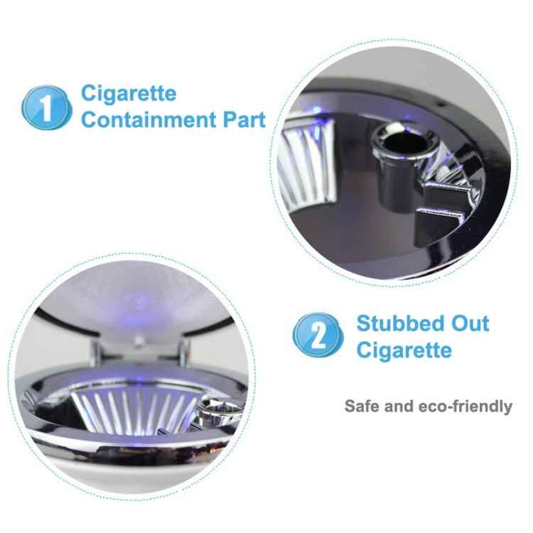Diamond Facets Car Ashtray with LED Light