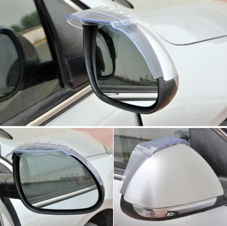 2 PCS Flexible Shielding Rain Board Rain Eyebrow with Wind Guide Apparatus for Car Rearview Mirrors, Flexible Shielding Rain Board