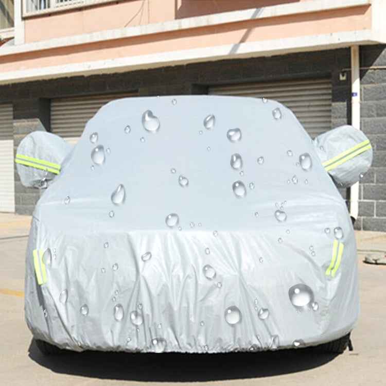 PEVA Anti-Dust Waterproof Sunproof Hatchback Car Cover with Warning Strips, Fits Cars up to 4.4m(172 inch) in Length