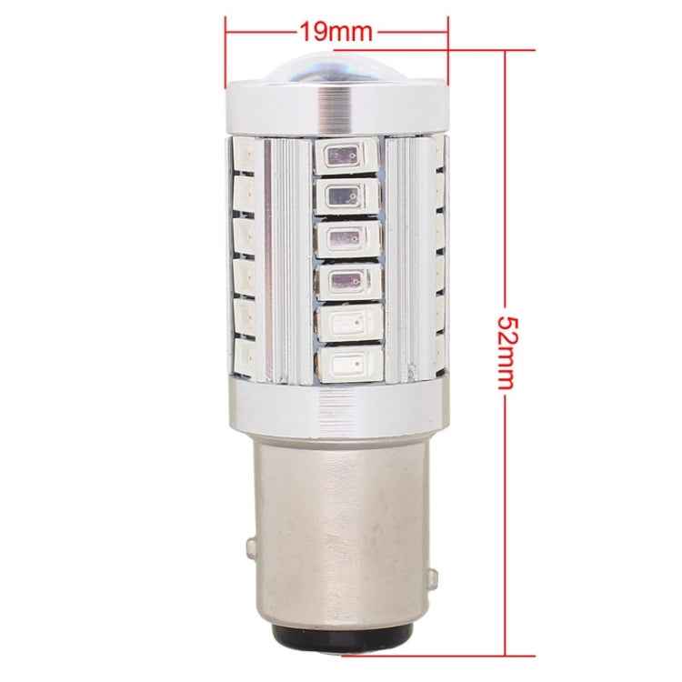 2PCS 1157/BAY15D 16.5W 1155LM 630-660nm 33 LED SMD 5630 Red Light Car Brake Light Lamp Bulb for Vehicles , DC12V