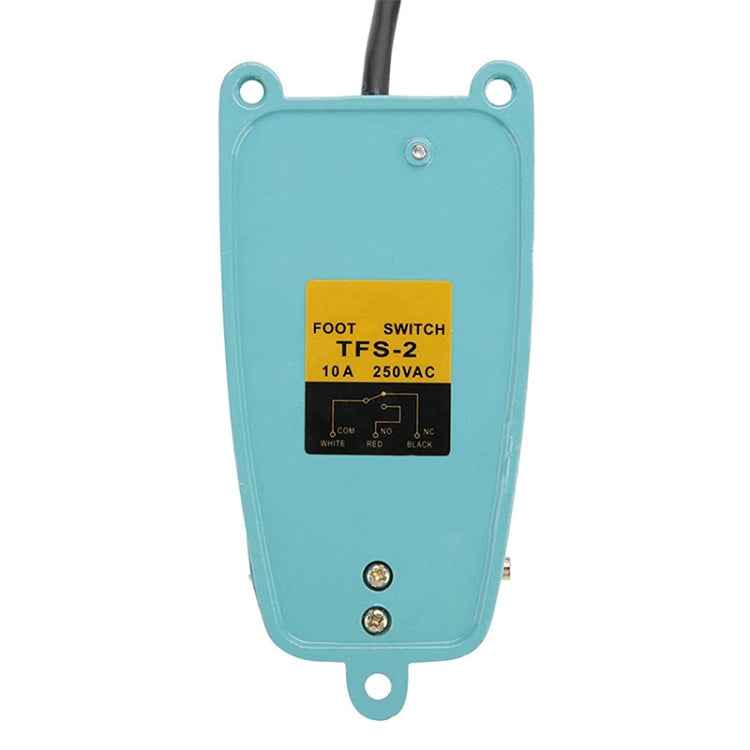 TFS-105 AC 250V 10A Anti-slip Metal Case Foot Control Pedal Switch, Cable Length: 90cm