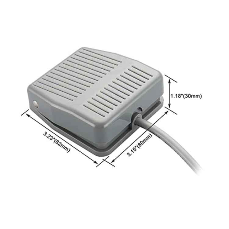 TFS-201 AC 250V 10 A Electric Power Plastic Foot Switch Power Pedal, Cable Length: 1m