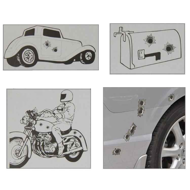 6 PCS Anti-scratch Bullet Hole Decoration Car 3M Sticker, Size: 4cm x 4cm