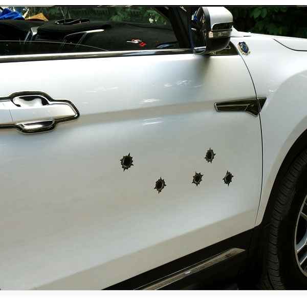 6 PCS Anti-scratch Bullet Hole Decoration Car 3M Sticker, Size: 4cm x 4cm