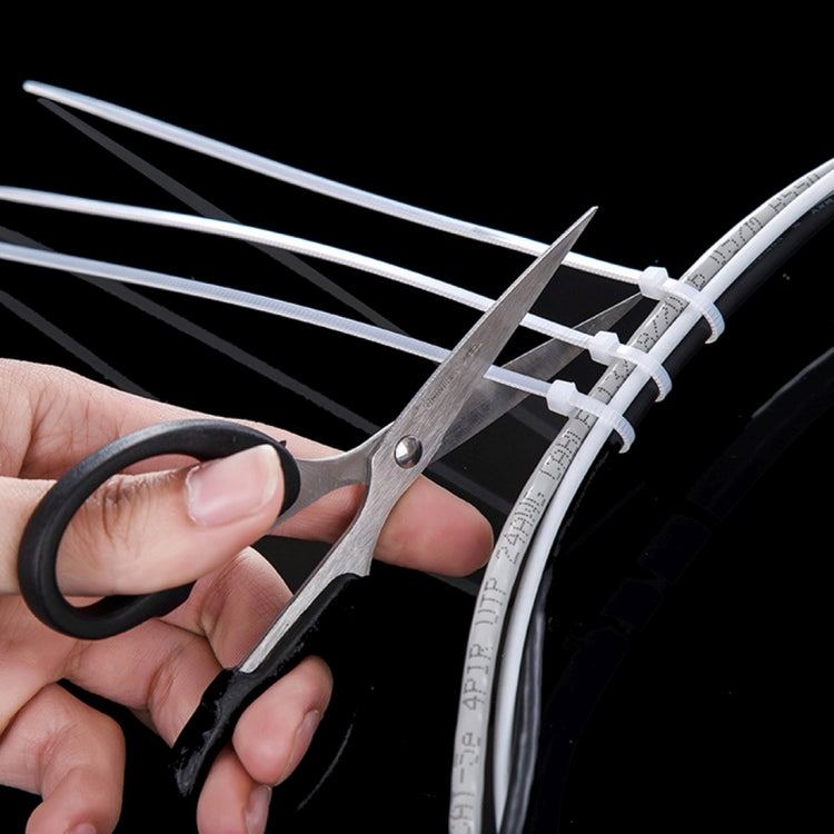 500 PCS 3 x 150mm Self-Locking Nylon Cable Wire Zip Ties, 3mm x 150mm Black, 3mm x 150mm White