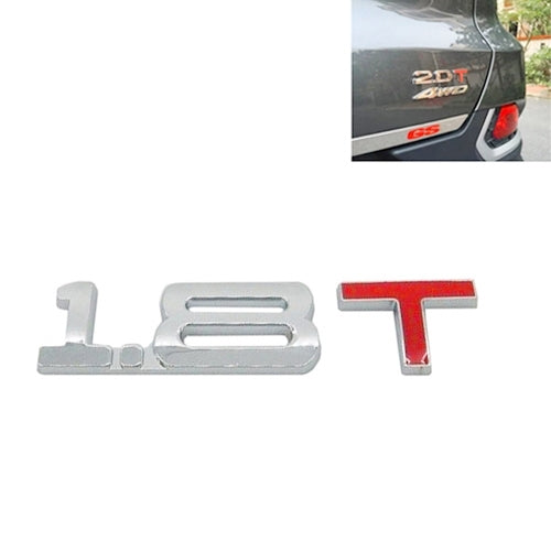 3D Universal Decal Chromed Metal Car Emblem Badge Sticker Car Trailer Gas Displacement Identification, Size: 8.5x2.5 cm, 2.8T, 3.0T, 1.6T, 1.8T, 2.0T, 2.2T, 2.4T, 2.5T