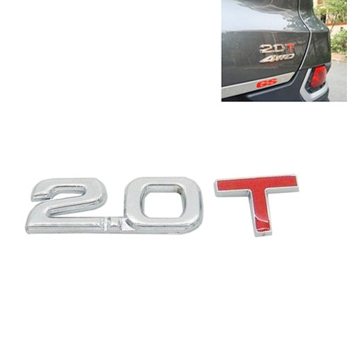 3D Universal Decal Chromed Metal Car Emblem Badge Sticker Car Trailer Gas Displacement Identification, Size: 8.5x2.5 cm, 2.8T, 3.0T, 1.6T, 1.8T, 2.0T, 2.2T, 2.4T, 2.5T