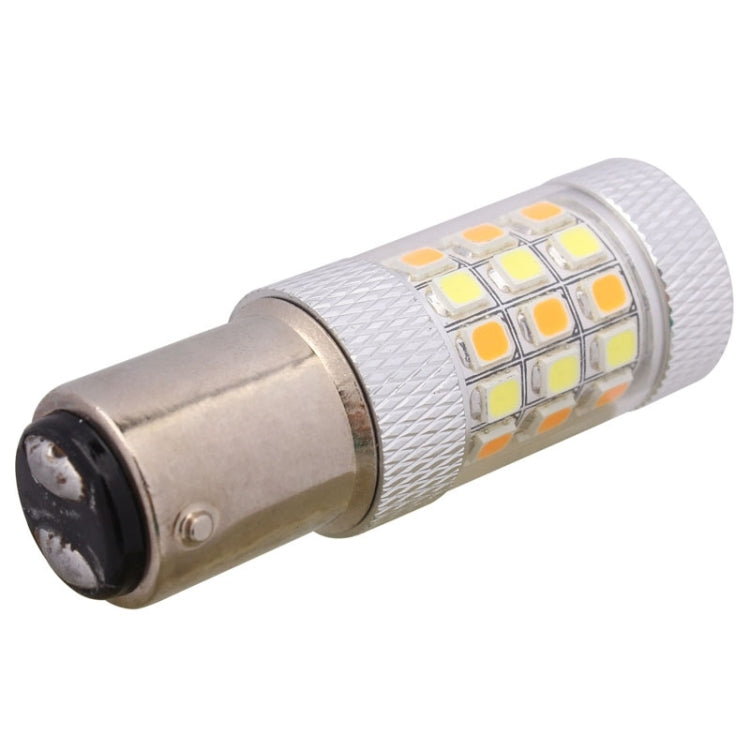 1157/BAY15D 8W 420LM White + Yellow Light 42 LED 2835 SMD Car Brake Light Steering Light Bulb, DC 12V, 1157