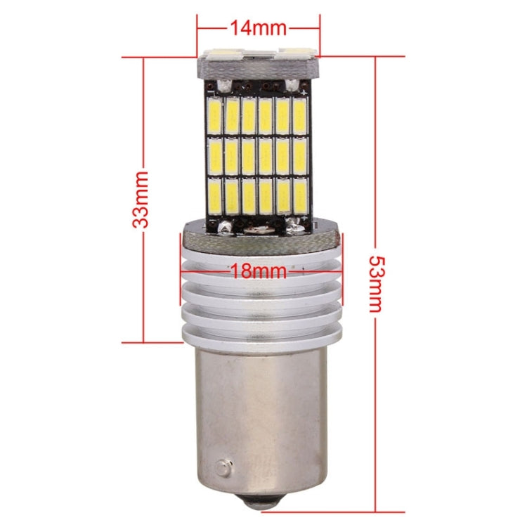 2 PCS 1156 9W 450LM White Light 45 LED 4014 SMD Car Brake Light Steering Light Bulb, DC 12V, 1156