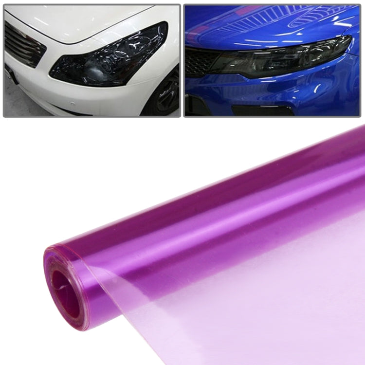 Protective Decoration Car Light Membrane /Lamp Sticker, Size: 100cm(L) x 40cm(W), Red, Purple