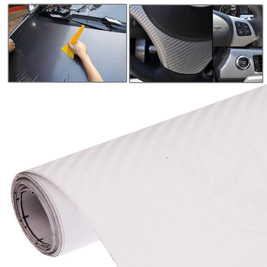 Car Decorative 3D Carbon Fiber PVC Sticker, Size: 127cm x 50cm