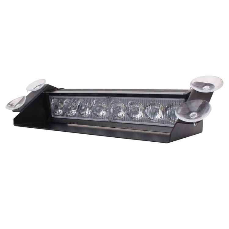 8W 800LM 8-LED 3-Modes Adjustable Angle Car Strobe Flash Dash Emergency Light Warning Lamp with Suckers, DC 12V