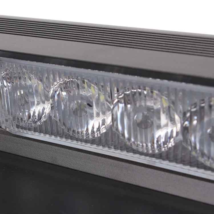8W 800LM 8-LED 3-Modes Adjustable Angle Car Strobe Flash Dash Emergency Light Warning Lamp with Suckers, DC 12V