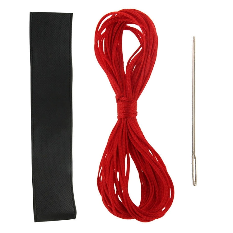 PU Leather Steering Wheel Cover With Needle and Thread, Size: 54x10.5cm, S-CMS-7771A, S-CMS-7771B