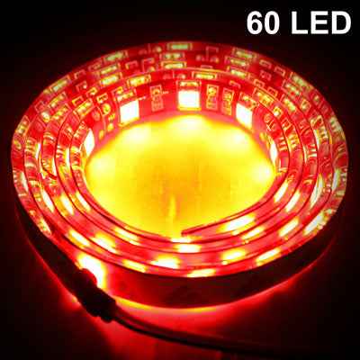 White 60 LED 5050 SMD Waterproof Flexible Car Strip Light, DC 12V, Length: 1m