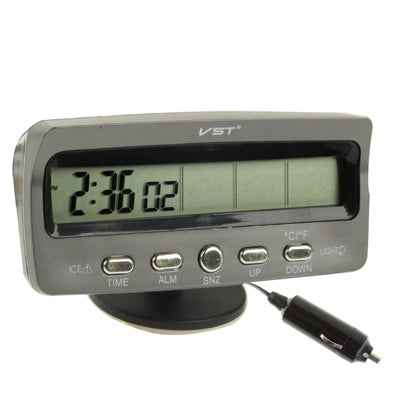 3.6 inch LCD Car Digital Thermometer with Time / Date / Week / Alarm / Car Storage Battery Voltage Display