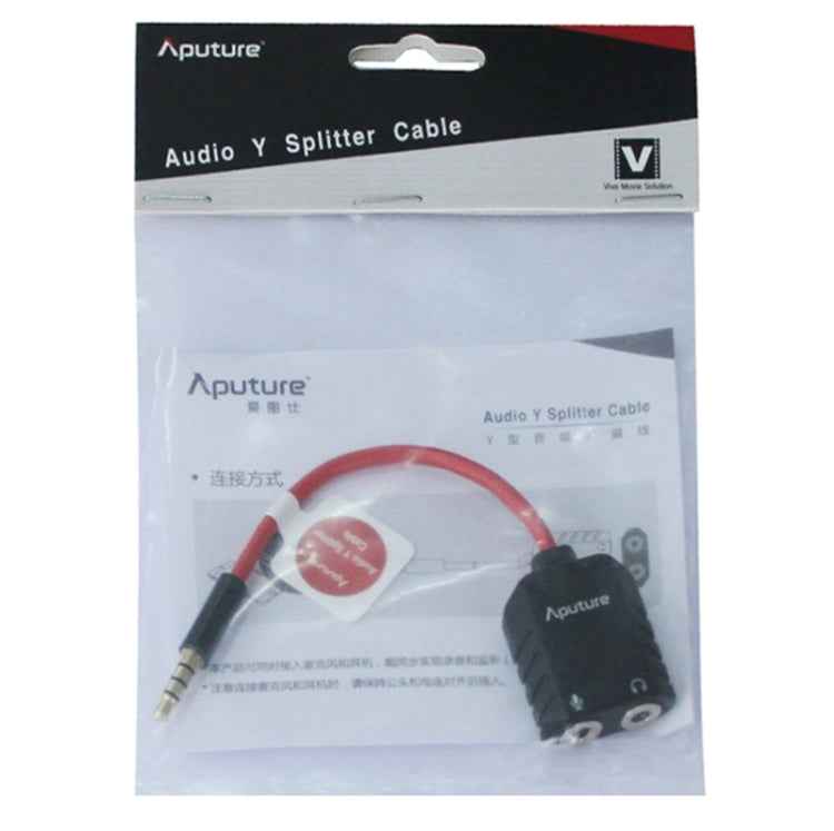 Aputure 3.5mm Audio Y Male to 2 Female Headset Mic Splitter Cable