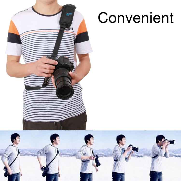 Quick Release Anti-Slip Soft Pad Nylon Single Shoulder Camera Strap with Metal Hook for SLR / DSLR Cameras