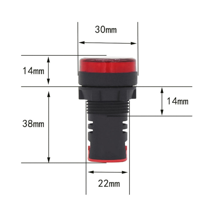 12V AD16-22D / S 22mm LED Signal Indicator Light Lamp