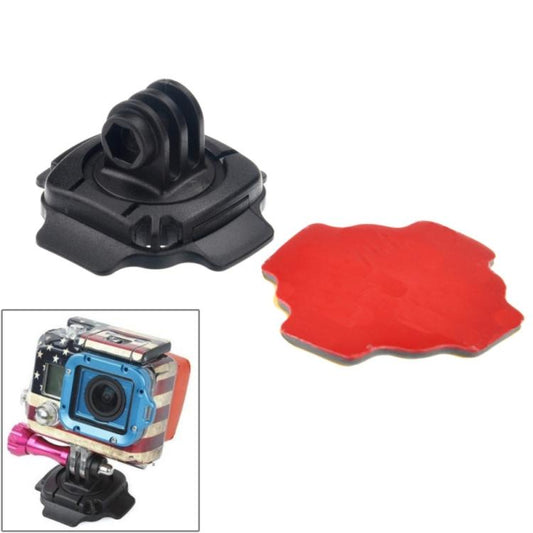 360 Degree Adjust Helmet Mount Adapter with Sticker for GoPro, Insta360, DJI and Other Action Cameras (ST-115)