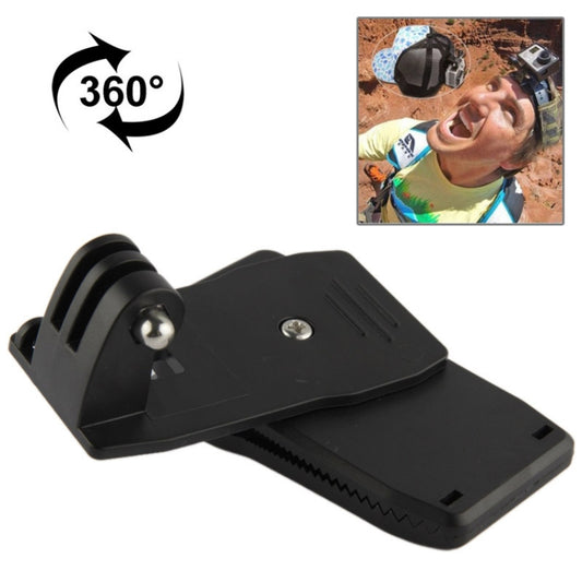 360 Degree Rotation Backpack Rec-Mounts Clip Clamp Mount for GoPro, Insta360, DJI and Other Action Cameras