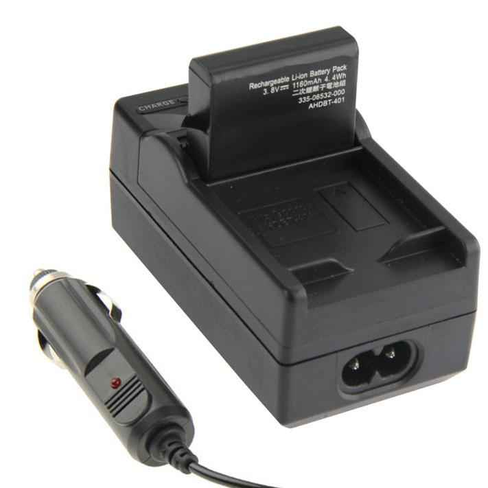 Digital Camera Battery Car Charger for GoPro HERO4 AHDBT-401