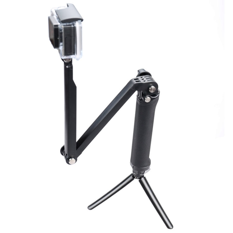 3-Way Multi Function Extendable Monopod Tripod Folding Rotating Arm Camera Handle for GoPro, Insta360, DJI and Other Action Cameras