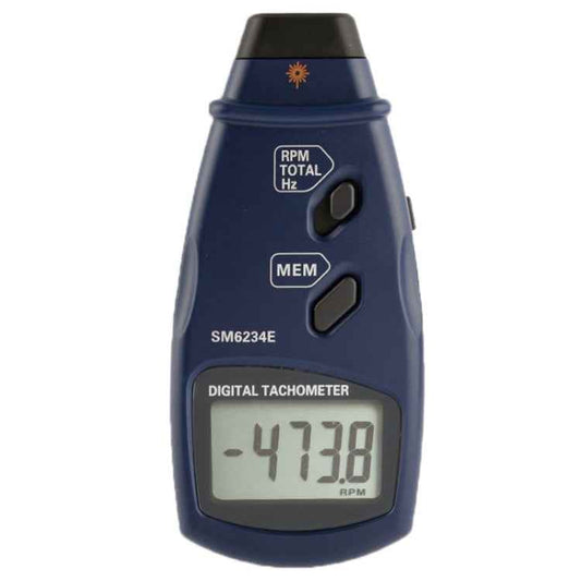 Digital Laser Photo Tachometer Non Contact RPM Tach , SM6234E