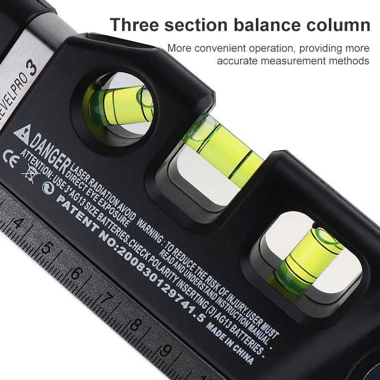 Laser Level with Tape Measure Pro 3 (250cm), LV-03