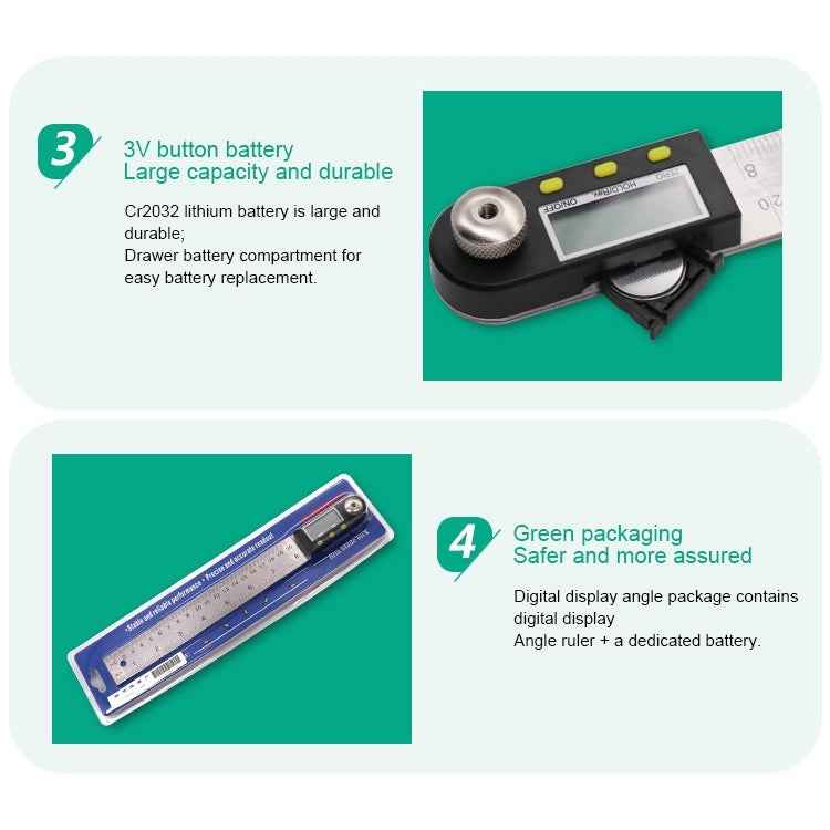 300mm 2-in1 Digital Angle Finder Meter Protractor Goniometer Ruler