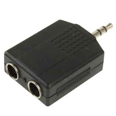 3.5mm Male to 2 Female 6.35mm Audio Adapter