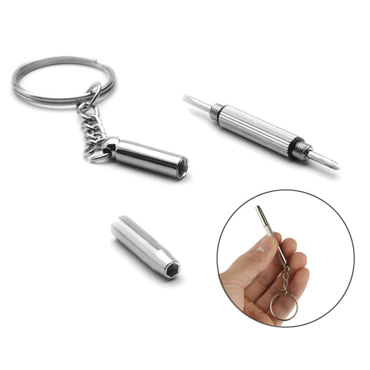 3 in 1 Professional Screwdriver (Cross 1.5, Straight 1.5,Star Nut M2.5) Repair Tool with Keychain for Smart Phone, Watches,Glasses, 3 in 1