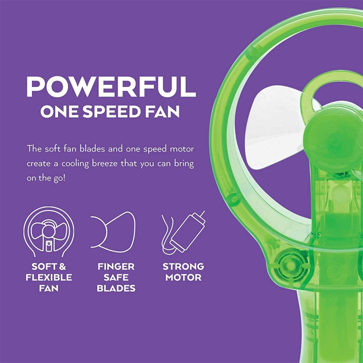YC-8333 Hand-held Water Spray Fan (Color Random Delivery), YC-8333 Purple, YC-8333 Green